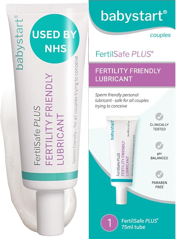 Babystart Fertility Lubricant - FertilSafe Plus Lubricating Gel Tube 75ml | Natural, Water Based Lubrication, Paraben Free, Personal Fertile Friendly Lubricant for Couples Trying for a Baby