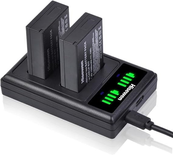 2 Pack LP-E17 Battery and Dual Charger for Canon EOS RP R10 R8 R50 Rebel T6i T7i T8i T6s SL2 SL3 EOS M3 M5 M6 200D 77D 750D 760D 800D 8000D KISS X8i Camera