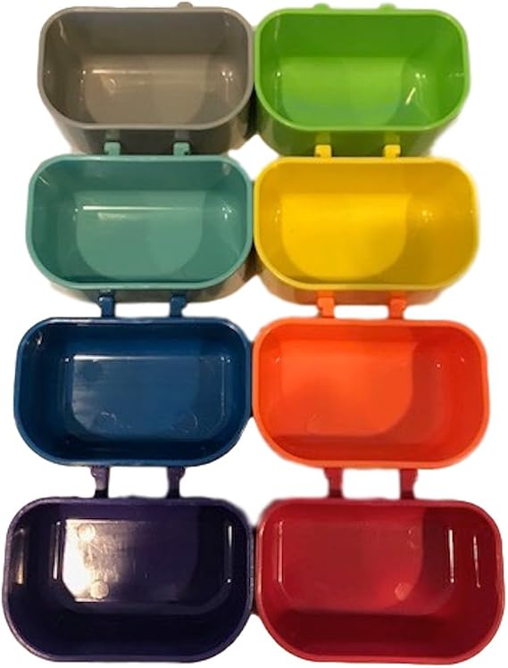 All Things Bunnies EZ Plastic Crock (20oz, Dark Blue) Rabbit & Small Animal Feeder
