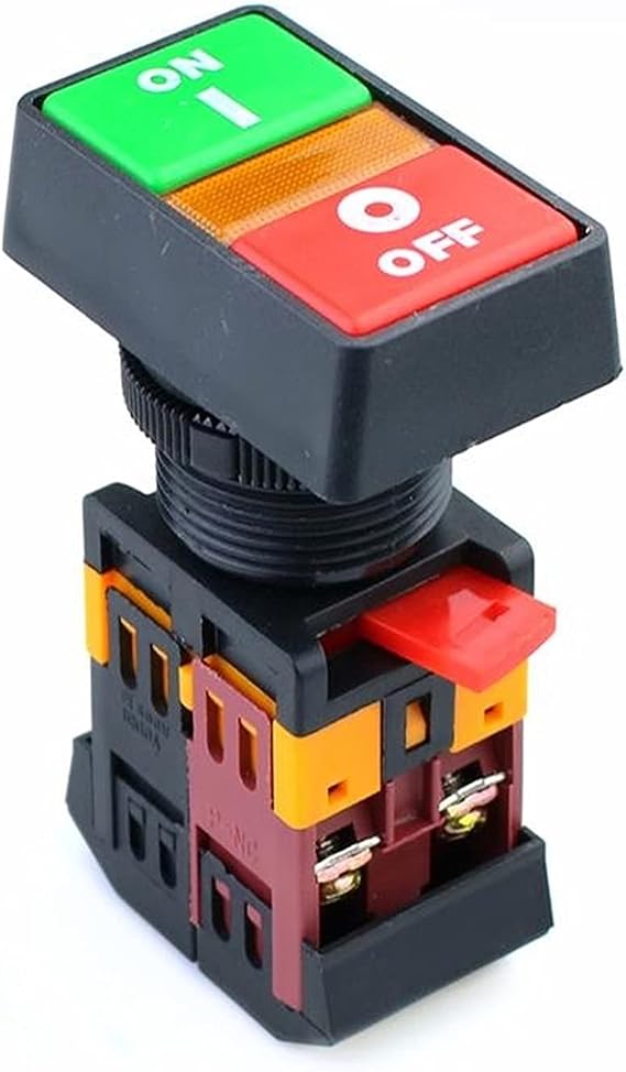 5pcs PPBB-30N ON Off Start Stop Push Button w Light Indicator Momentary Switch Red Green Power(5pcs)