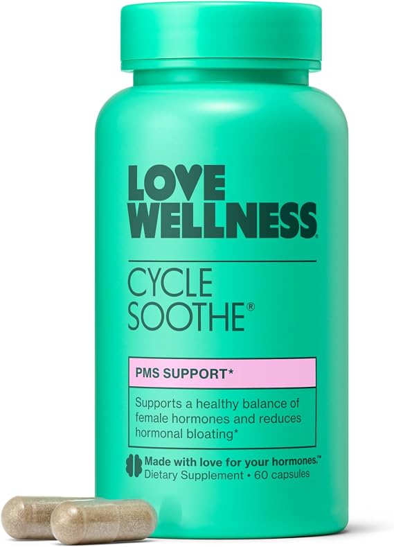 Love Wellness Cycle Soothe | PMS & Mood Support Supplement | 60 Capsules