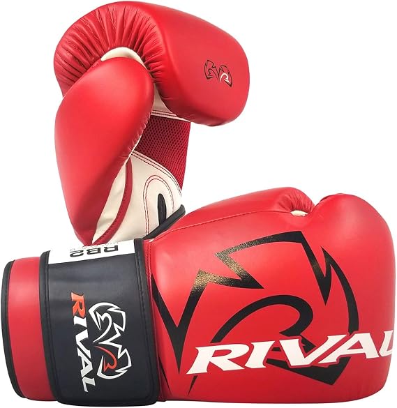 RIVAL Boxing RB2 2.0 Super Bag Gloves, Hook and Loop Closure - High-Density, Multi-Layered Padding, Breathable Mesh Palm
