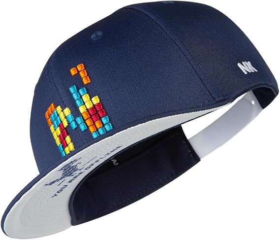 Nebelkind Snapback Cap Men Women Pixel One Size Adjustable Size Unisex High-Quality Baseball Cap Trendy Streetwear Style Baseball Cap with Straight Peak Retro