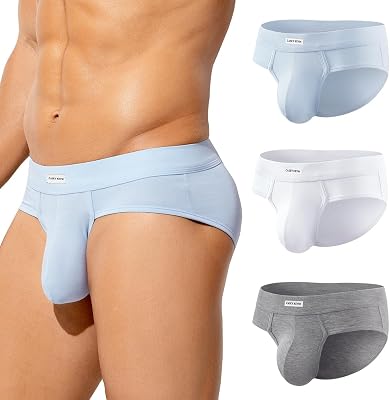 Casey Kevin Mens Underwear Breathable Briefs Lightweight 3D Contour Pouch Super Soft Comfort Tagless Underpants for Men Pack