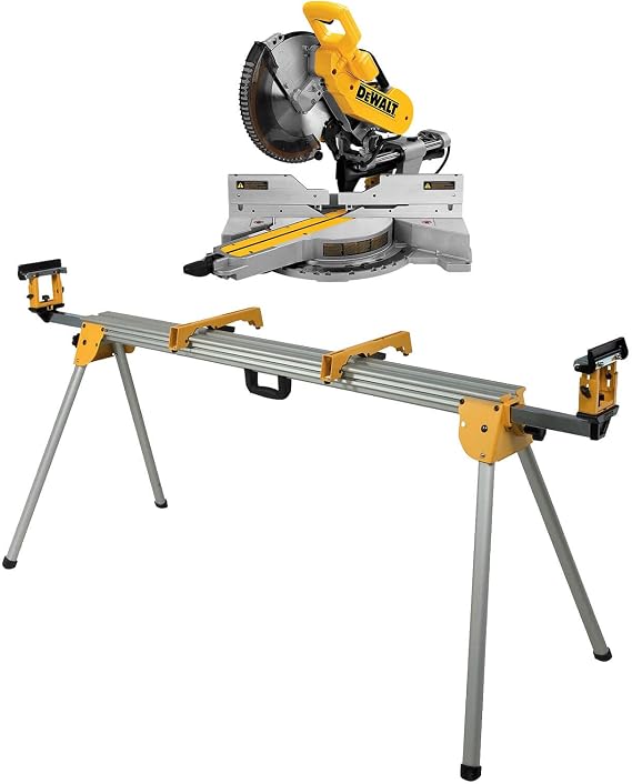 Dewalt DWS780KIT Panel Saw 1675 Watt with DE7023 Base and Accessories with 305 x 30 mm HM Saw Blade Ideal for Interior Construction High Cutting Capacity and LED Cutting Lines Indicator