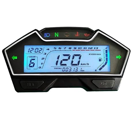 SAMDO Universal Motorcycle Speedometer Odometer Tachometer RPM Speedometer Gauge 199 Kph Mph for Carburetor Motor