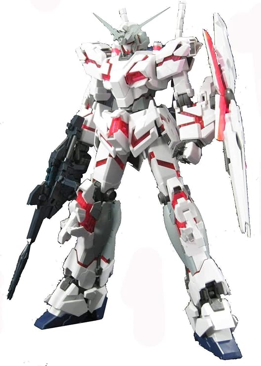 Bandai Hobby RX-0 Unicorn Gundam HD Color with MS Cage Master Grade Figure, Scale 1/100