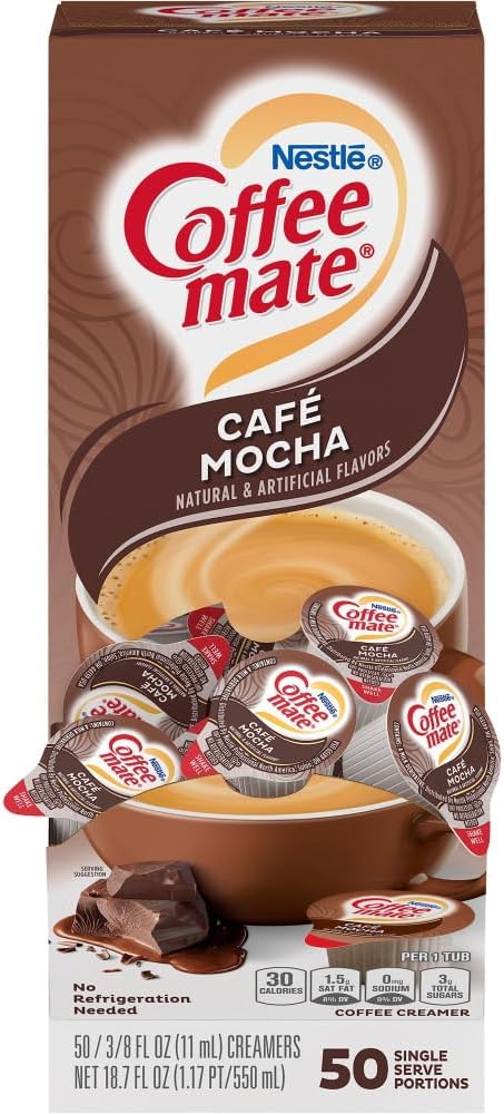 Coffee-Mate Cafe MOCHA contains 50 single serve portions