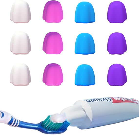Toothpaste Lids Self-Sealing Caps, 12 Count
