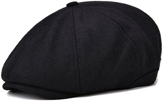 VOBOOM Men Wool Blend 8 Panel Newsboy Cap Tweed Hat