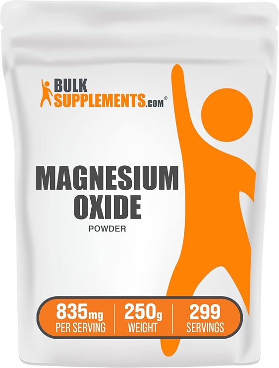 Magnesium Oxide Powder - Magnesium Oxide Supplement, Mineral Supplement - Food Grade & Gluten Free, 835mg per Serving, 250g (8.8 oz) (Pack of 1)