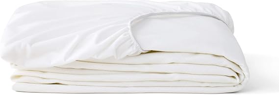 Tuft & Needle Twin Mattress Protector - Waterproof, Liquid-Proof, Sleeps Quiet, Fitted Sheet Style, Soft and Comfortable White