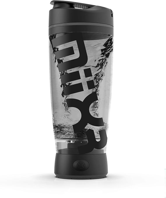 PROMIXX Original Shaker Bottle (MiiXR Edition) - Battery-powered for Smooth Protein Shakes - BPA Free, 20oz Cup (Black/Gray)