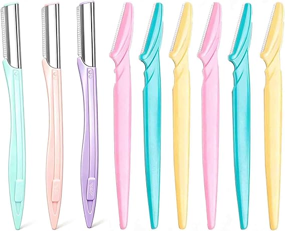 ZTRHYOO Eyebrow Razor 9 Pack, Precision Facial Hair Trimmer for Women Girl