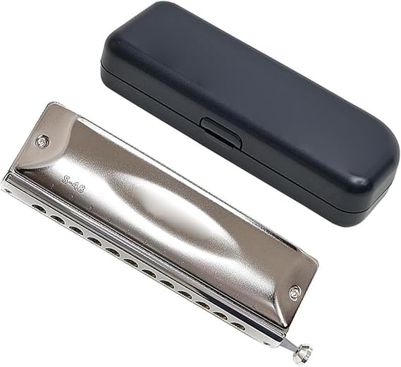 harmonica Professional Beginners Practice Harmonica Chromatic Harmonica Instrument 16 Holes / 12 Holes (Color : 12 holes)