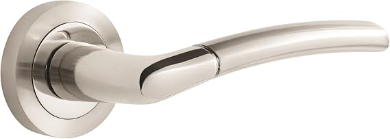 Designer Levers Augusta Lever on Rose Door Handle, 1 Pair