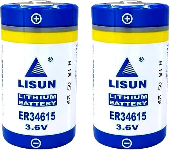 (2-Pack) ER34615 3.6v 19000mah Size D Lithium Battery for Multipurpose PLC Programmer, ER34615 Battery