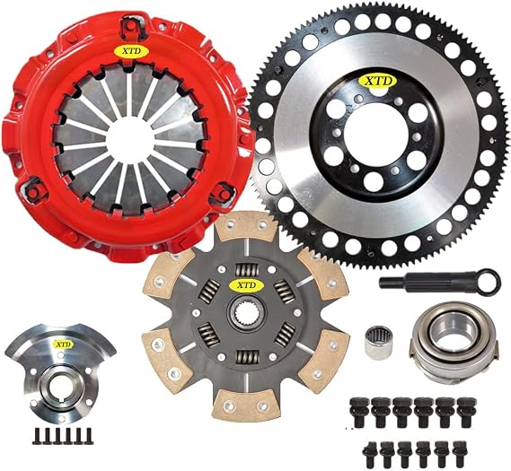 Xtd Stage 3 Miba Clutch & Pro-lite Flywheel Counter Weight Kit Compatible With 2004-2011 Rx-8 Rx8 1.3l 6spd