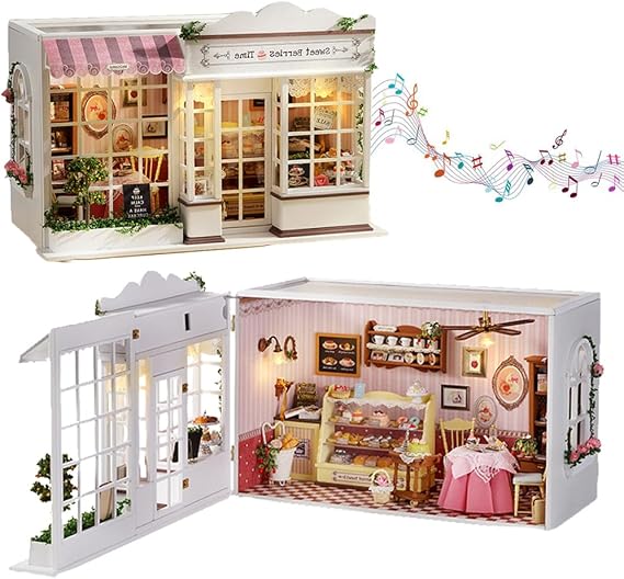 DIY Miniature Dollhouse Kit, Sweet Berries Time Theme 3D Wooden Puzzle Tiny House Kit Hobbies for Women Adult Craft Gifts/with Dust Cover