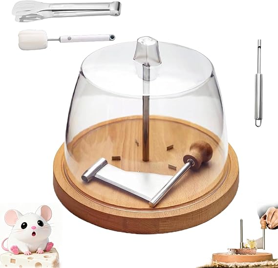 2026 New Cheese Curler Flower Maker Wheel Slicer, Cheese Curler Wheel with Lid Handle, Stainless Steel Cheeses Flower Shaver, Create Beautiful Rose-Shaped Cuts Revealing (B-A)