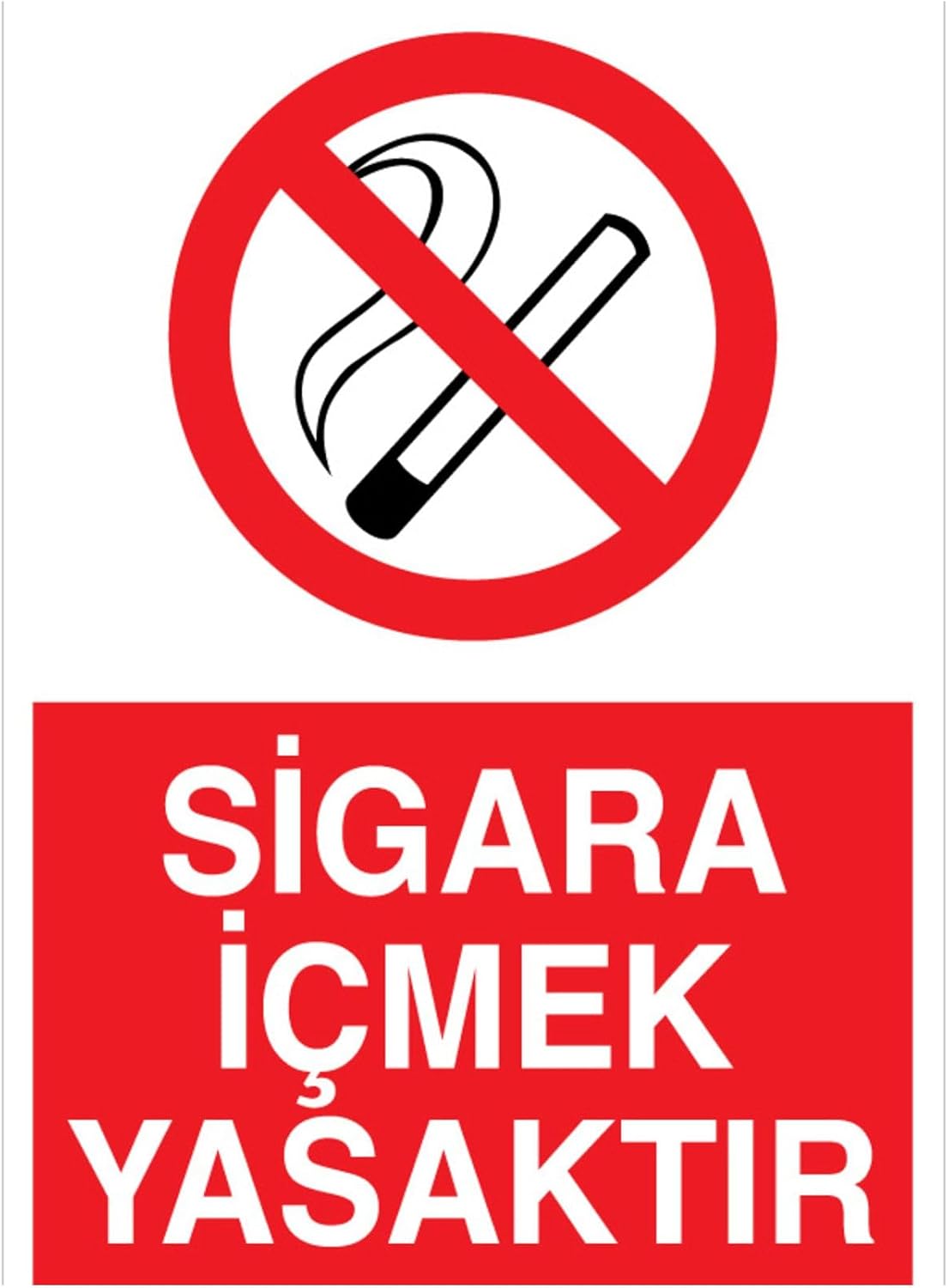 Sigara İçmek Yasaktır Uyarı Tabelası - 70x100 Alüminyum Kompozit Panel - SİG35