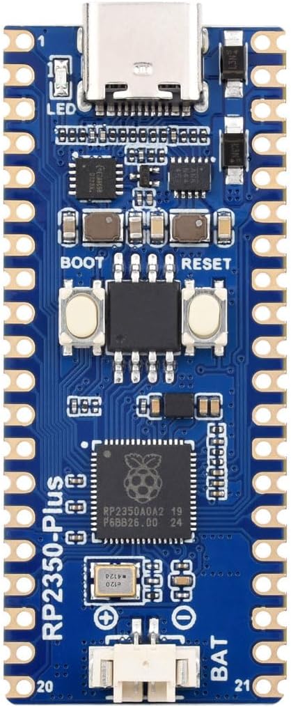 Waveshare RP2350-Plus Development Board, A Low-Cost, High-Performance Pico-Like MCU Board Based On Raspberry Pi RP2350A Dual-core & Dual-Architecture Microcontroller