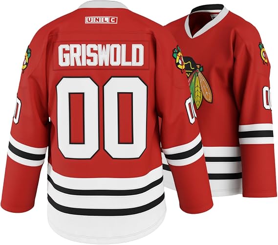 Griswold #00 Movie Hockey Jersey Stitched Letters and Numbers S-5XL Authentic Fabs Apparel