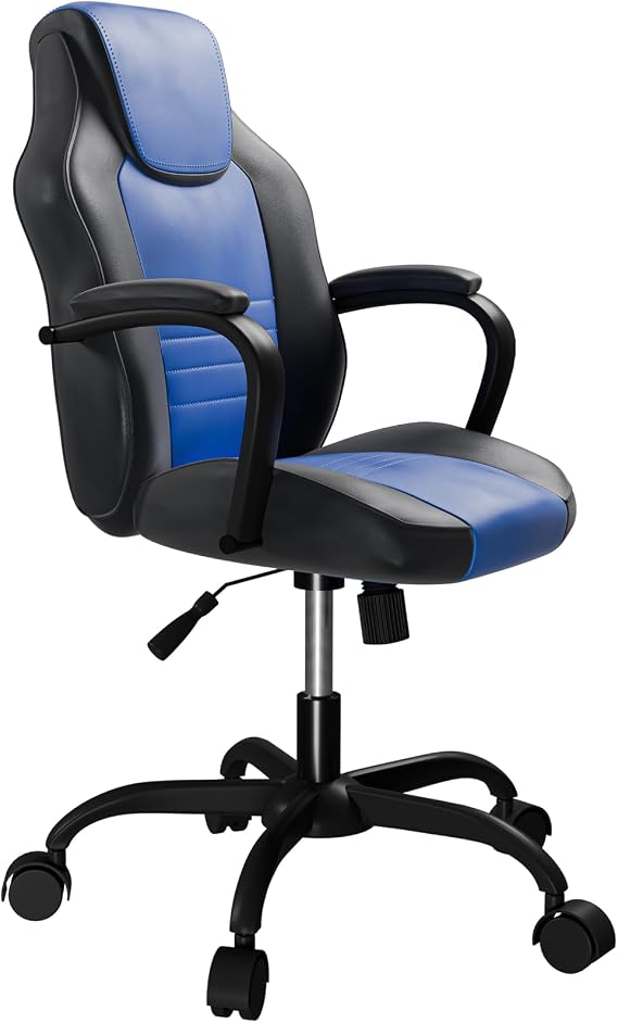 BLUECC Office Chair, Modern Ergonomic Mesh Swivel Chair, Comfortable Computer Desk Chair Blue 23" x 27" x 36"- 40"