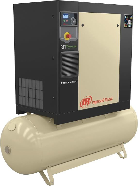 Ingersoll Rand Rotary Screw Compressor - Total Air System, 7.5 HP, 230 Volt/3-Phase, 27.5 CFM @ 115 PSI, 80-Gallon Tank, Model# 48670764