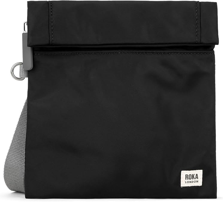 ROKA London Stratford Crossbody Bag – Lightweight Water-Resistant Recycled Nylon Shoulder Bag for Women & Men – Adjustable Strap, Secure Zip Pockets, Everyday Travel & Phone Bag | Recycled Nylon