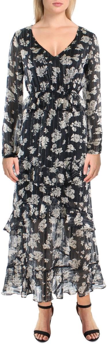 Jessica Simpson Women's Baianca Ruffle Maxi Dress