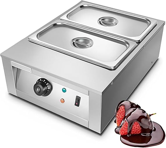 Chocolate Tempering Machine with Automatic Temperature Control and Double Boiler Function, Suitable for Candy Making (CS)
