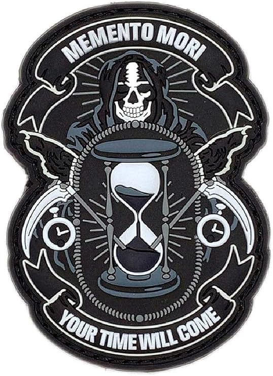 Memento Mori Your Time Will Come Patch [3D-PVC Rubber - Hook Fastener Backing -MM8]