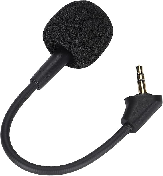 Microphone, Replacement Noise Cancelling Microphone Boom for Cloud Gaming Headsets, 3.5mm Jack