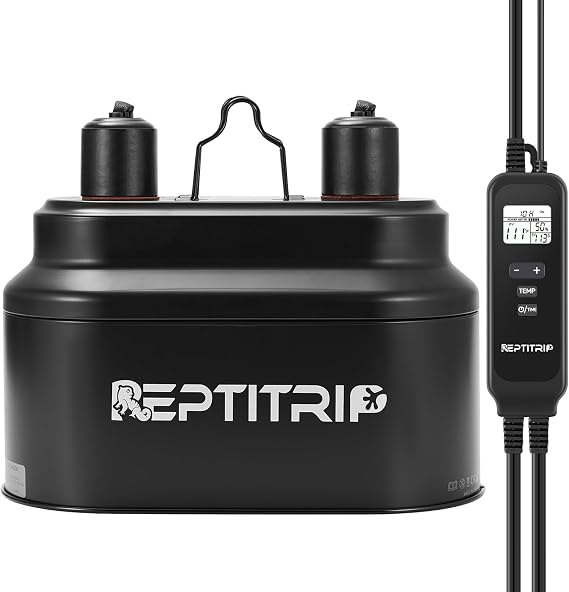 REPTITRIP Dual Reptile Lamp Fixture, Timer & PID Thermostat
