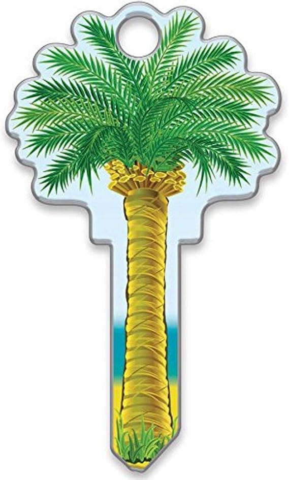 Lucky Line Key Shapes, Palm Tree House Key Blank, SC1, 1 Key (B112S)