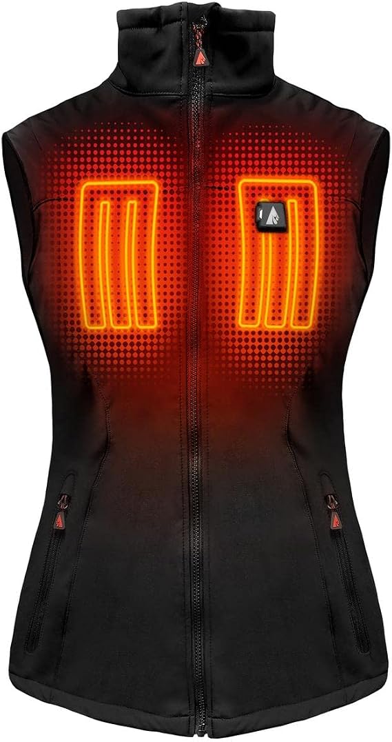ActionHeat Women's 5V Heated Vest, Slim Lightweight Softshell with Battery Pack