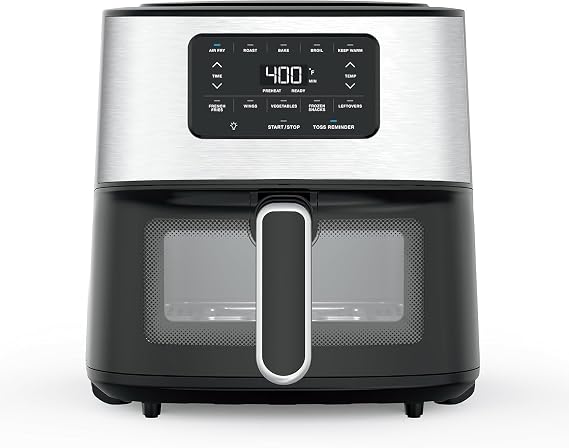 Cuisiinart Basket Air Fryer Compact Countertop Hot Air Cooker For Healthy Fried Foods, Snacks & Full Meals Easy-Clean, Oil-Free Frying Technology Stainless Steel Finish