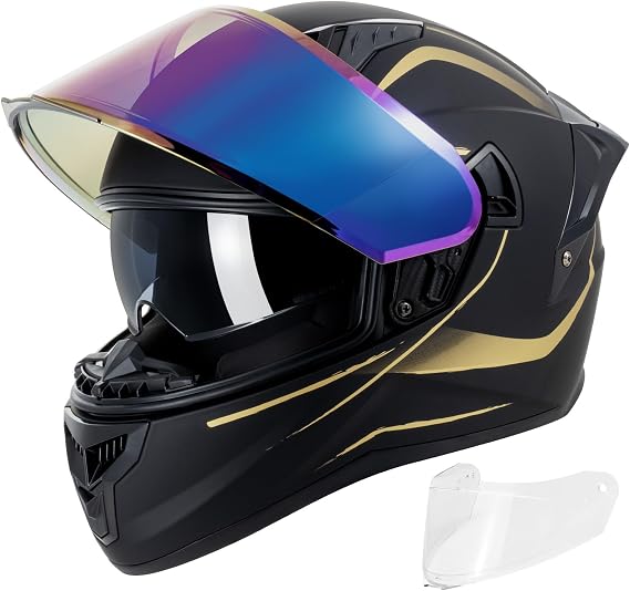 Full Face Motorcycle Helmets for Men Women, DOT Approved