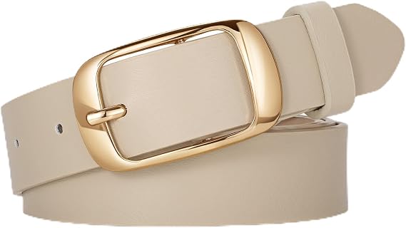 WERFORU Plus Size Belt for Women Leather Belt with Metal Buckle Ladies Casual Belt for Jeans Pants