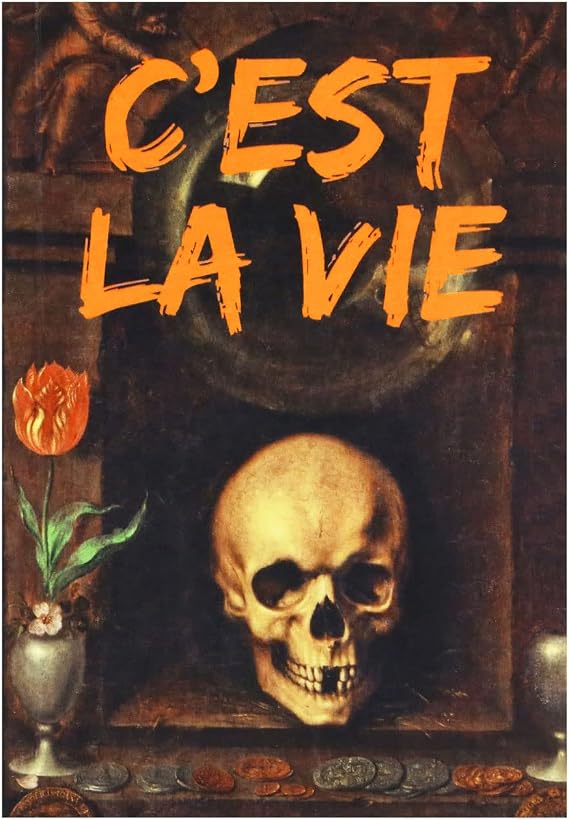 Santoro Masterpieces - C'est La Vie - Graffiti Art Notebook, Edgy Stationery, Historical Art with Humor - Gift For Students, For Colleagues, Creative Professionals, Neon Text Journal, Stocking Stuffer - 244 Lined Pages - A6 / Pocket Size - Soft Cover Lined Notebook