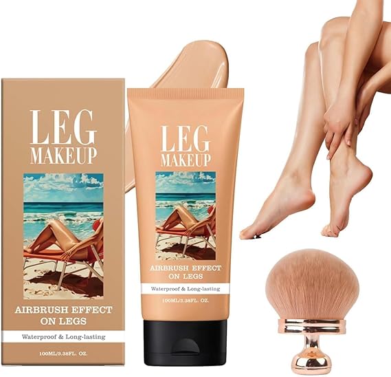 Body Perfector Body Foundation & Body Concealer,Body Coverage Perfector Waterproof,Leg Makeup & Tattoo Cover Up Cream, All Over Complexion Perfector with Extra Large Body Makeup Brush (#02)