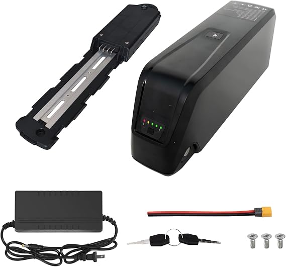 Battery for Ebike 48V 20Ah Lithium Pack with BMS for 0-1800W Motor, Indicator Light, Safe Lock, 4PIN, USB Port, XT60 Plug