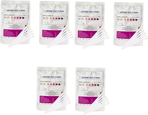 Gatuida 6 Packs Ketone Paper Dipstick for Home Analysis Urinary Paper Dipstick for Diet