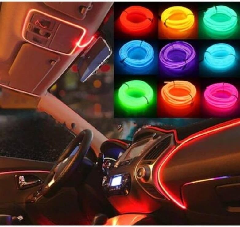 NKT GROUP (7873) Araç Araba Içi Torpido Ledi Renkli Ip Neon Ip Led 2 Metre Turuncu Renk ile uyumlu