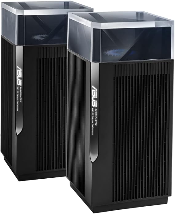 ASUS ZenWiFi Pro ET12 AXE11000 Tri-Band WiFi 6E Mesh System Set of 2
