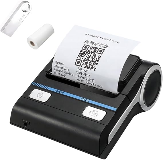 IS NOT compatible with iphone/ipad/MAC,80mm bluetooth portable thermal receipt printer,only compatible with android/Windows,3 inch Ticket wireless android bill invoice printer for small business