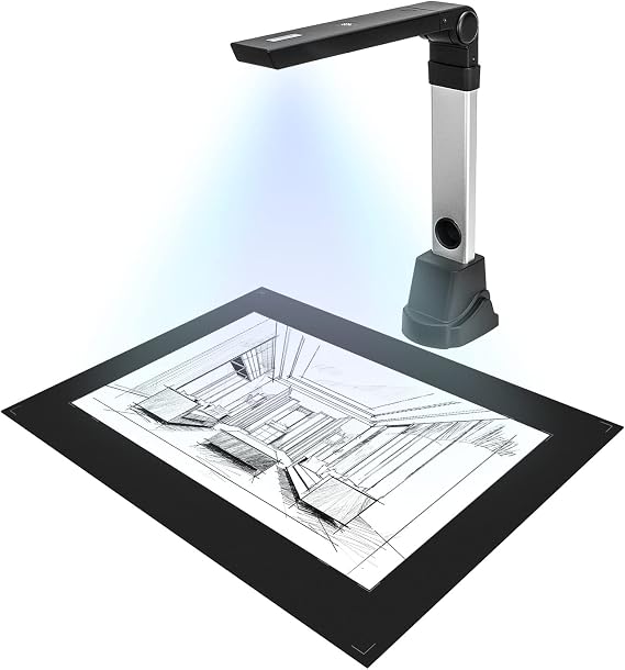 NetumScan Book & Document Camera for Teachers, Multi-Language OCR and English Article Recognition by AI Technology, Real-time Projection, Video Recording, Foldable & Portable, Capture, Only Windows