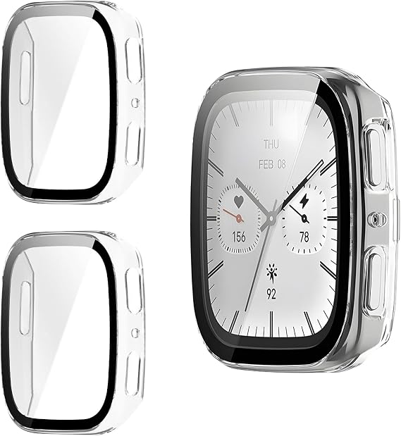 2 Pack for Amazfit Active 2 Square Screen Protector Case