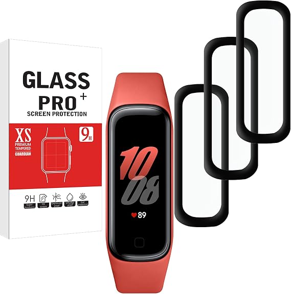 Screen Protector for Samsung Galaxy Fit 2, Easy to Install [3 Pack] 3D Curved Edge Anti-Scratch HD Ultra Shatterproof Flexible Protector Compatible with Samsung Galaxy Fit 2